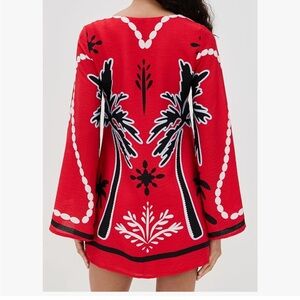 Red Palm Tree Tunic Dress
